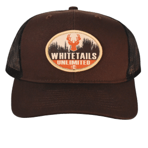 Brown/Black Mesh Back Whitetails Unlimited Patch Cap